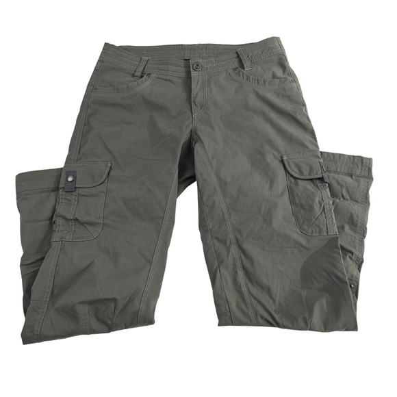 KÜHL Size 10 Short Olive Green Hiking Outdoors Cargo Capri Pants Style 6065 - Picture 1 of 10
